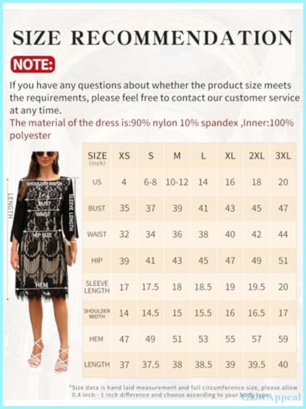 Lace Sequin Formal Wedding Guest Cocktail Dress Slit Sleeve - Picture 3 of 6